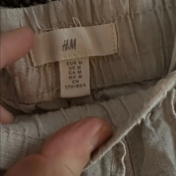 H&M Beige Linen pants - Picture 2 of 2